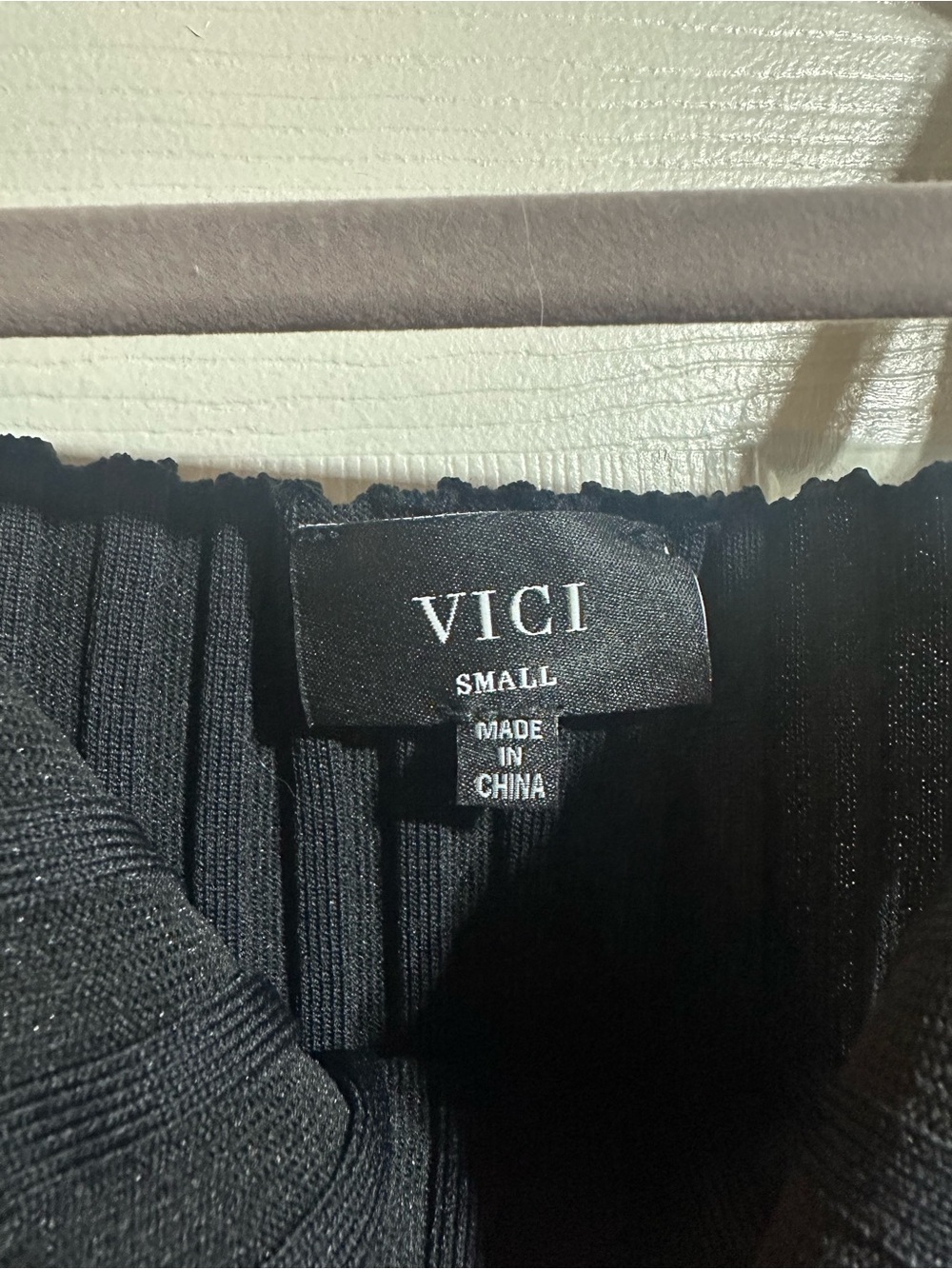 Vici Black Ribbed Square-Neck Tank - Picture 4 of 5